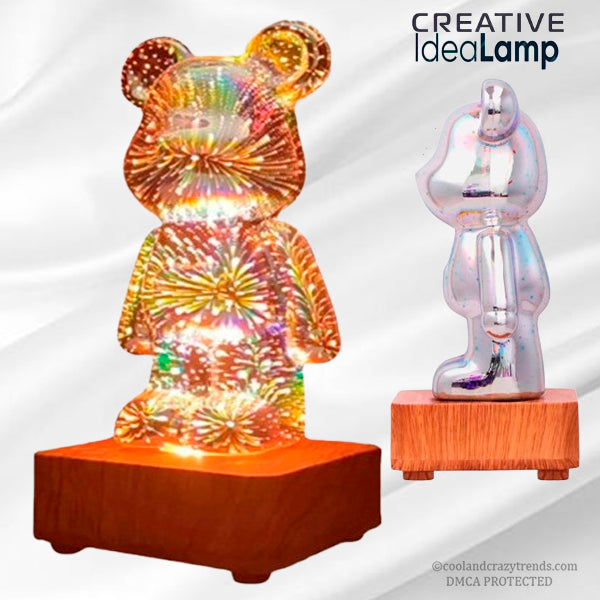3D Creative Fireworks Effect USB Bear Table Light 14