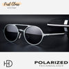 Aluminum Polarized Retro Round Sunglasses 8