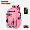 Anti-theft USB Kawaii Teenager Backpack 9a