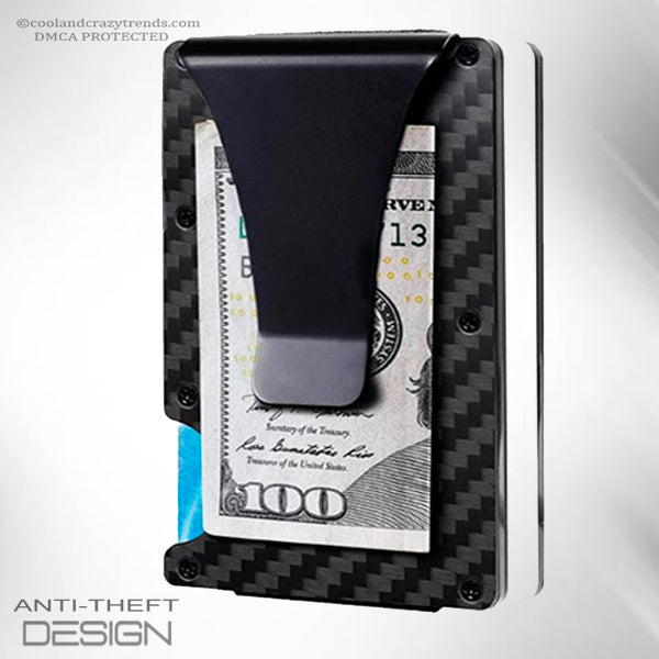 Anti theft Carbon Fiber Card Wallet