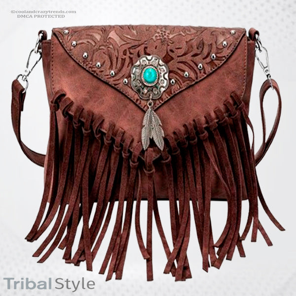 Apache Style Rivet Fringe Handbag 20
