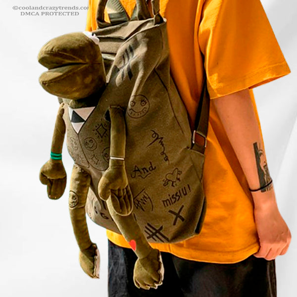 Casual 3D Frog Design Backpack 12