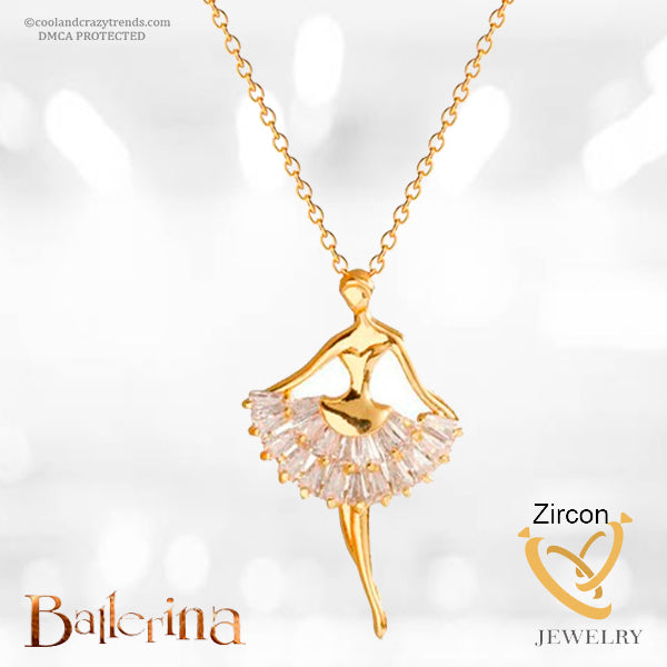 Chic Ballet Dancer Crystal Zircon Necklace 8
