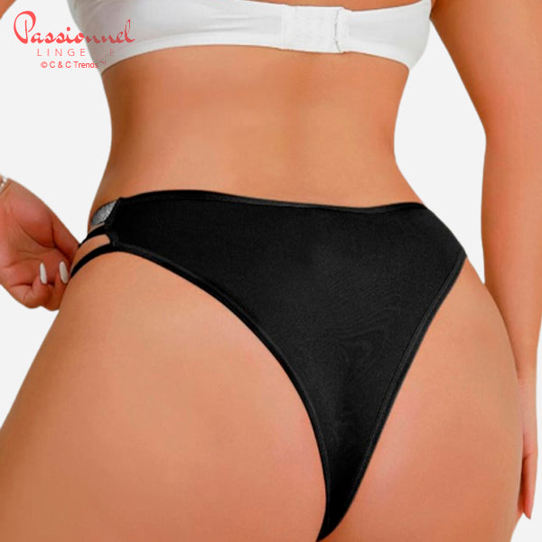 Chic Heart Buckle Double Strap Panty 9