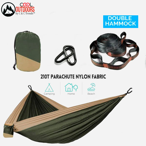 Cool Foldable Double Parachute Hammock