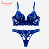 Cool Lace Embroidery Push Up Bralette Lingerie Set 11