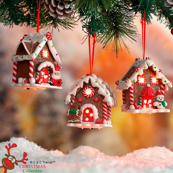 Creative Lighted Hanging Christmas Gingerbread House 9