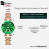 Diamond Cut & Zircon Dial Steel Watch 10