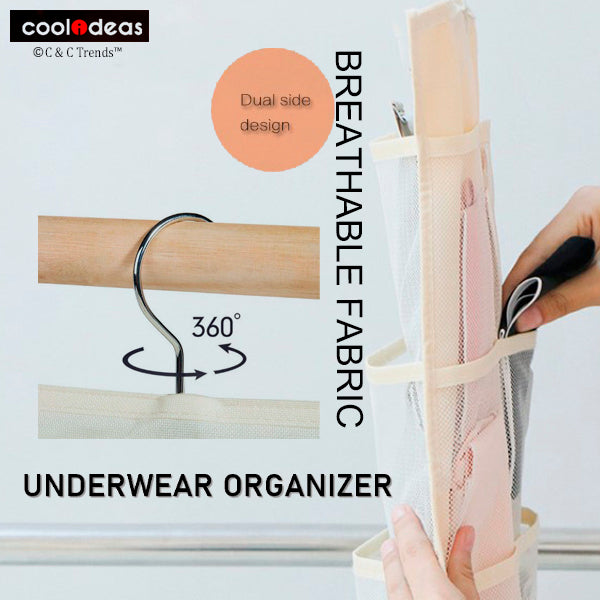 Double Sided Hanging Underwear Storage Organizer 4