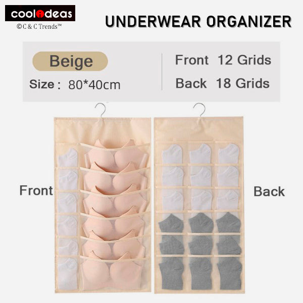 Double Sided Hanging Underwear Storage Organizer 8