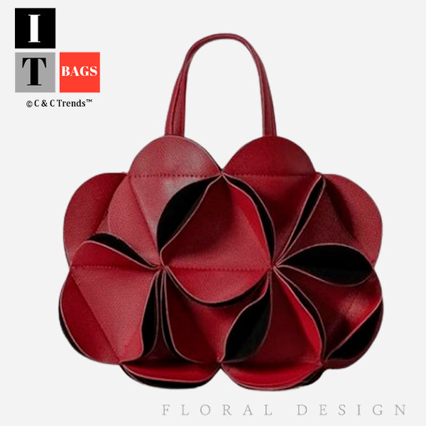 Elegant Flower Petal Design Top-handle Handbags 3