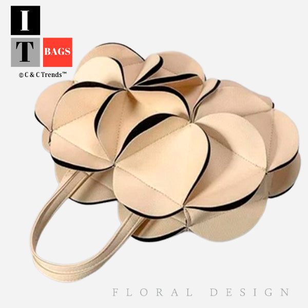 Elegant Flower Petal Design Top-handle Handbags 5