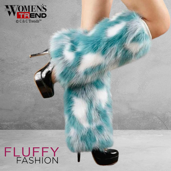 Fashion Design Furry Leg Warmers 1