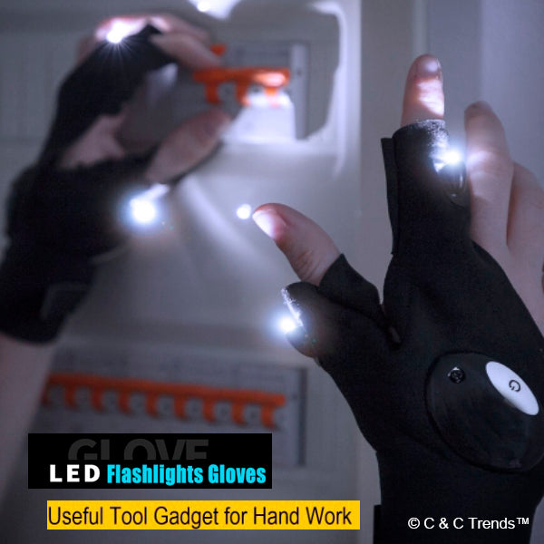 Flashlights Torch Fingerless Gloves 1a