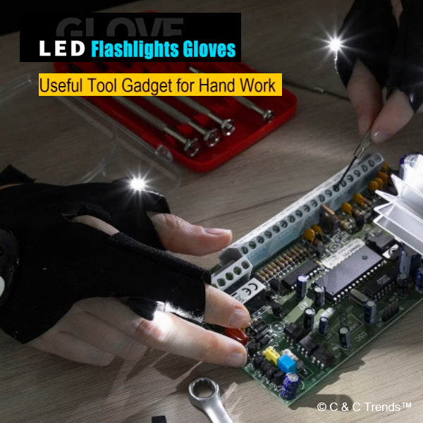 Flashlights Torch Fingerless Gloves 2a