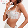 Flower Style Lace Transparent  Hollow Out Push Up Bra 12
