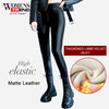 High Waist Leather Look Warm Leggings 16