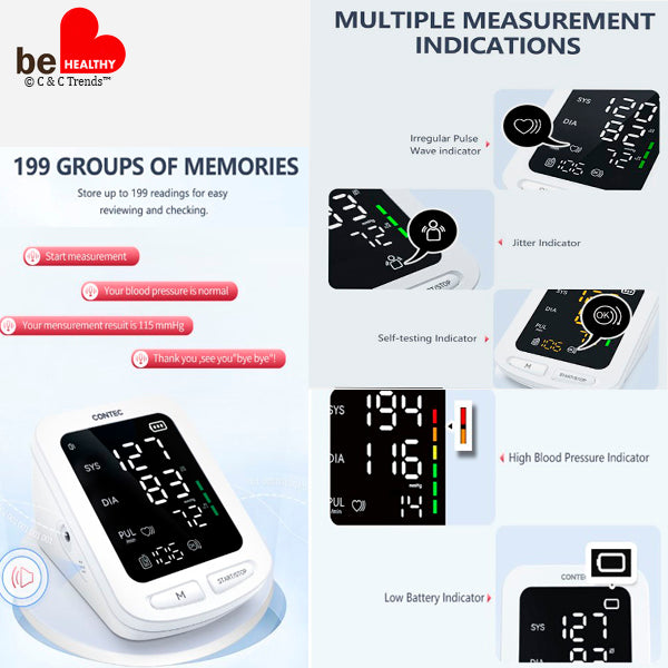 LCD Automatic Wrist Blood Pressure Meter 24