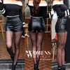 Lace up Side Synthetic Leather Skinny Short 13
