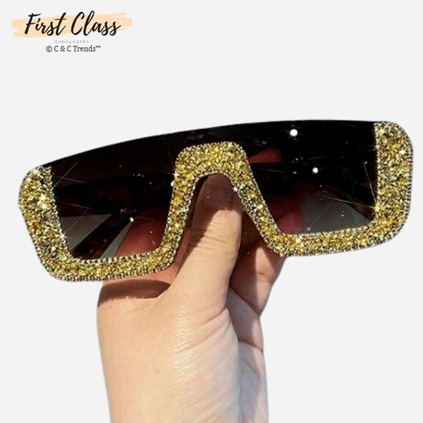 Luxury Half-Frame Rhinestone Sunglasses 12
