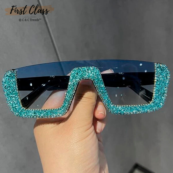 Luxury Half-Frame Rhinestone Sunglasses 16
