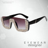 Luxury Half-Frame Rhinestone Sunglasses 17