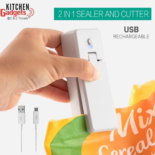 Magnetic USB Rechargeable Bag Sealer & Cutter 1