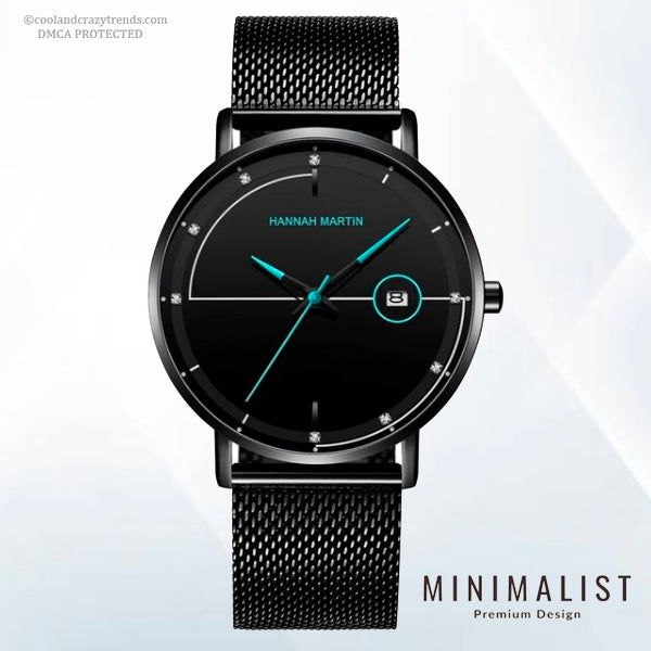 Men Ultra-thin Minimalist Rhinestone Watch 8