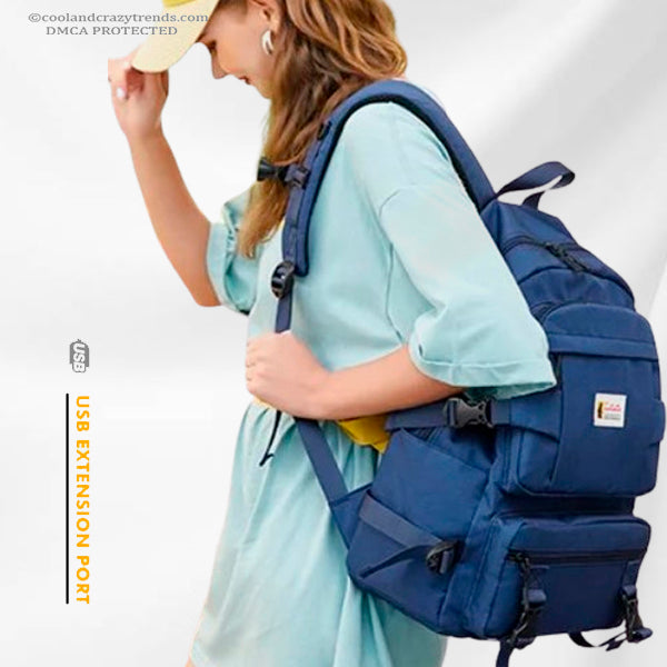 New Waterproof Multi pocket Backpack with External USB port 10