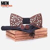 Openwork Wooden Bow Tie Set 19