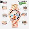 Printed Butterfly Handmade Bamboo Casual Watch 6