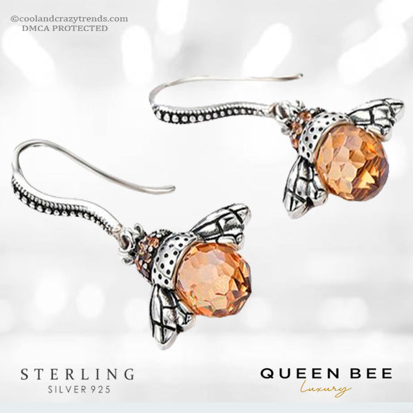 Queen Bee Sterling Silver Drop Earrings 10