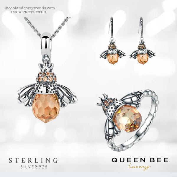 Queen Bee Sterling Silver Jewelry Set 8