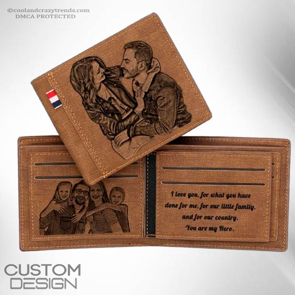 RFID Personalized Engraved Photo Wallet 11