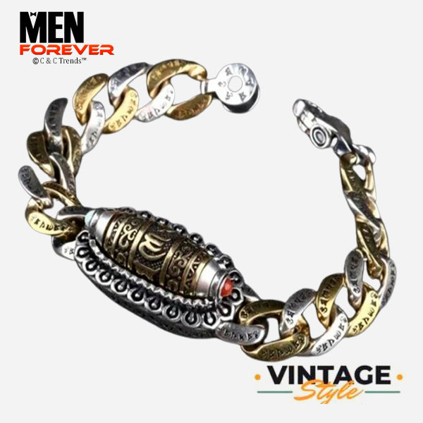 Rotating Nine Eye Retro Buddha stone Bracelet for Men 3