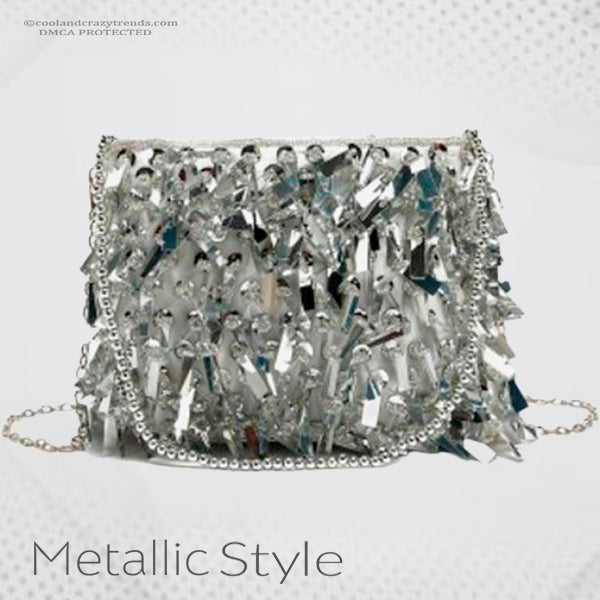 Sequin Tassel Embellished Shoulder Handbag 14