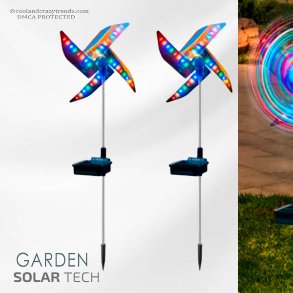 Solar Powered Outdoor LED Windmill 11
