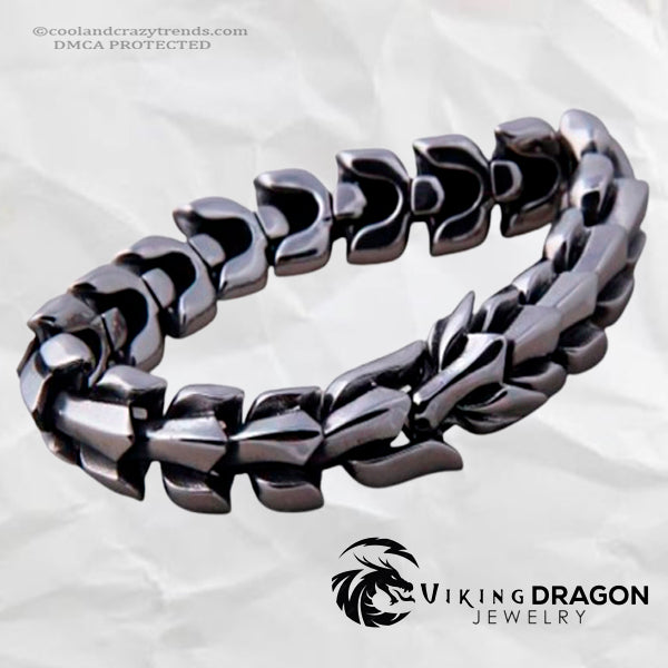 Stainless Steel Viking Dragon Bracelet 9