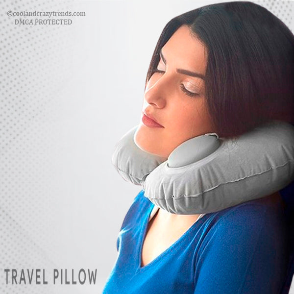Travel Automatic Press Inflatable Neck Cushion 6