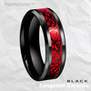 Tungsten Black Celtic Dragon Ring 7