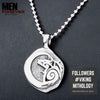 Wolf and Crow Silvered Viking Necklace 7