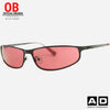 Retro Slim Rectangular Sunglasses (Official Brand) 15