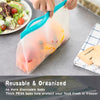 6 Pack Airtight Leakproof Reusable Silicone Food Bags 5