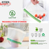 6 Pack Airtight Leakproof Reusable Silicone Food Bags 8