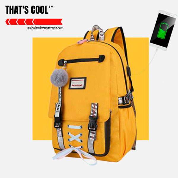 Anti-theft USB Kawaii Teenager Backpack 4b