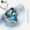 Blue Heart of Ocean Swarovski Necklace 14c