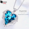 Blue Heart of Ocean Swarovski Necklace 27c