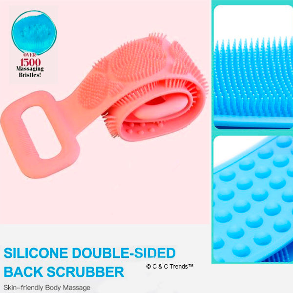 Body Double-sided Silicone Scrubber with Peeling Massage 10a