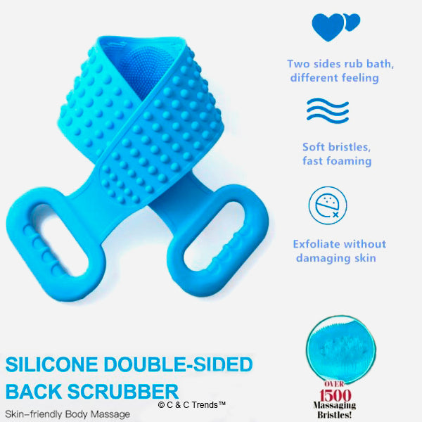 Body Double-sided Silicone Scrubber with Peeling Massage 6a