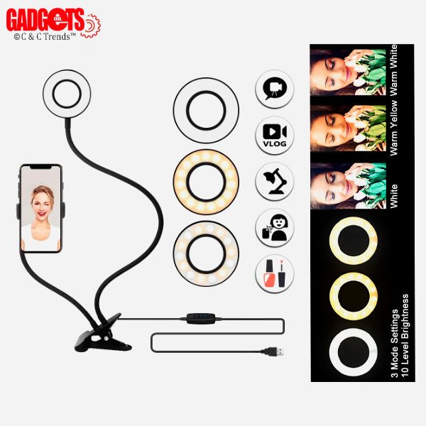 Cool 2 in 1 LED Makeup Light & Phone Holder 2a